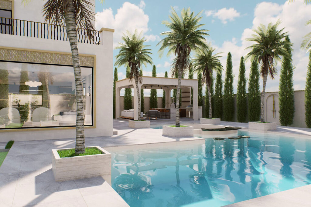 Swimming pool construction in JVT
